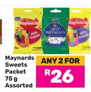 Maynards Sweets Packet Assorted-For Any 2 x 75g