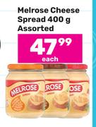 Melrose Cheese Spread Assorted-400g Each