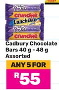 Cadbury Chocolate Bars Assorted-For Any 5 x 40g-48g