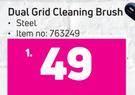 Megamaster Dual Grid Cleaning Brush Steel