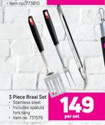 Megamaster 3 Piece Braai Set-Per Set