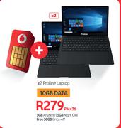 2 x Proline Laptop Plus 10GB Data (Sim Only)