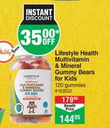 Lifestyle Health Multivitamin & Mineral Gummy Bears For Kids 120 Gummies