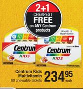 Centrum Kids Multivitamin 60 Chewable Tablets-Each