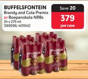 Buffelsfontein Brandy And Cola Premix Or Boepenskola NRBs-24 x 275ml Per Case
