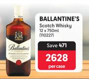 Ballantine's Scotch Whisky-12 x 750ml Per Case