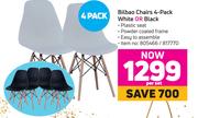 Bilbao Chairs 4 Pack White Or Black-Per Set