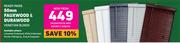 Ready Made 50mm Fauxwood & Durawood Venetian Blinds-600mm x 1000mm