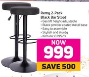 Remy 2 Pack Black Bar Stool
