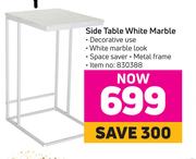Side Table White Marble