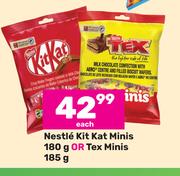 Netsle Kit Kat Minis 180g Or Tex Minis 185g-Each