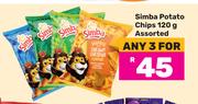 Simba Potato Chips Assorted-For Any 3 x 120g