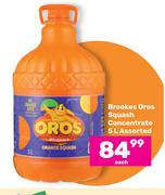 Brookes Oros Squash Concentrate Assorted-5Ltr Each