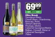 Olive Brook Sauvignon,Chenin,Chardonnay,Moscato,Rose,Malbec,Cinsault,Cabernet-750ml Each