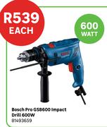 Bosch Pro GSB600 Impat Drill 600 Watts 81493659