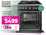 Hisense 60cm Oven & Hob Set With 60cm Cookerhood