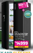 Hisense 670L Side By Side Fridge WH670SMIB-WD