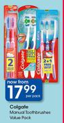 Colgate Manual Toothbrushes Value Pack-Per Pack