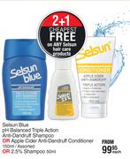 Selsun Blue pH Balanced Triple Action Anti-Dandruff Shampoo-Each