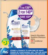 Head & Shoulder Supreme Shampoo 400ml Or Conditioner 275ml-For 1