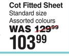 Cabbage Creek Baby Linen Cot Fitted Sheet Standard Size Assorted Colours