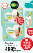 Pampers Nappies Sizes 1-2 Value Pack-Per 2 Pack