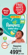 Pampers Baby Dry Nappies Sizes 3-5 Mega Box-Per Box
