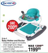 Bambino 2 In 1 Baby Walker & Rocker
