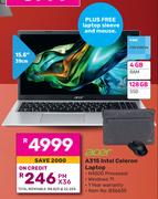 Acer 15.6"(39cm) A315 Intel Celeron Laptop