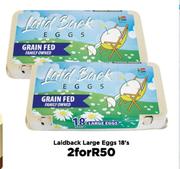 Laidback Large Eggs-For 2 x 18's