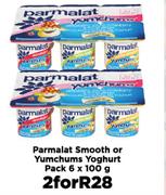 Parmalat Smooth Or Yumchums Yoghurt Pack-For 2 x 6 x 100g