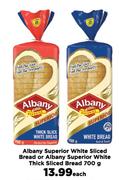 Albany Superior White Sliced Bread Or Albany Superior White Thick Sliced Bread-700g Each