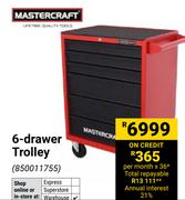 Mastercraft 6 Drawer Trolley