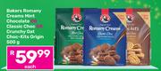 Bakers Romany Creams Mint Chocolate Or Classic Choc Or Crunchy Oat Choc-Kits Origin 500g-Each
