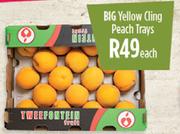Big Yellow Cling Peach Trays-Each