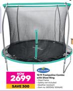 Bounceking 10 Ft Trampoline Combo With Steel Ring