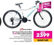 Raleigh 26" Ascent Mountain Bike Plus 750ml Water Bottle