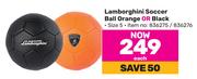 Lamborghini Soccer Ball Orange Or Black Size 5-Each