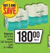 Belgravia Gin & Dry Lemon (All Variants) Cans-For 2 x 6 x 440ml