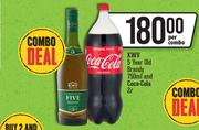 KWV 5 Year Old Brandy 750ml & Coca Cola 2L-Per Combo