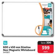 Pen Gear 600 x 450mm Slimline Non Mgnetic White Board
