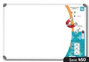 Pen Gear 900 x 600mm Slimline Magnetic White Board-Each