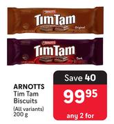 Arnotts Tim Tam Biscuits (All Variants)-For Any 2 x 200g