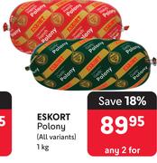 Eskort Polony (All Variants)-For Any 2 x 1Kg