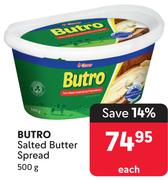 Butro Salted Butter Spread-500g Each