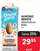 Almond Breeze Alternative Milk-1L Each