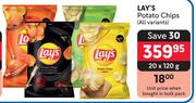 Lay's Potato Chips (All Variants)-20 x 120g