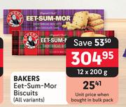Bakers Eet-Sum-Mor Biscuits (All Variants)-12 x 200g