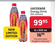 Lucozade Energy Drink (All Variants)-6 x 500ml