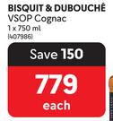 Bisquit & Dubouche VSOP Cognac-750ml Each